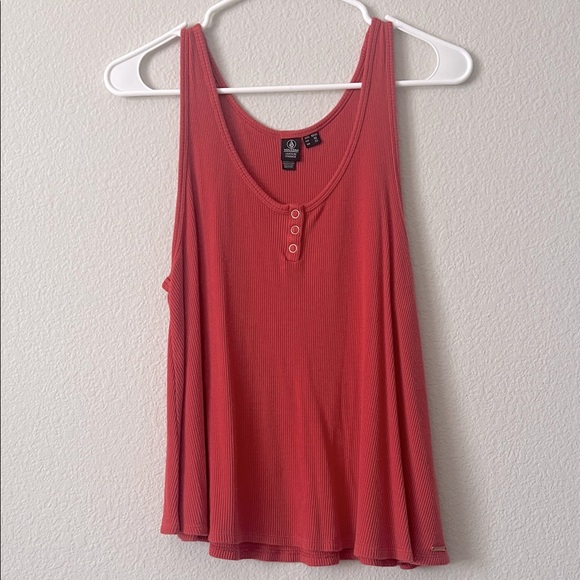 Volcom Red Button-Detail Tank Top - Picture 1 of 3